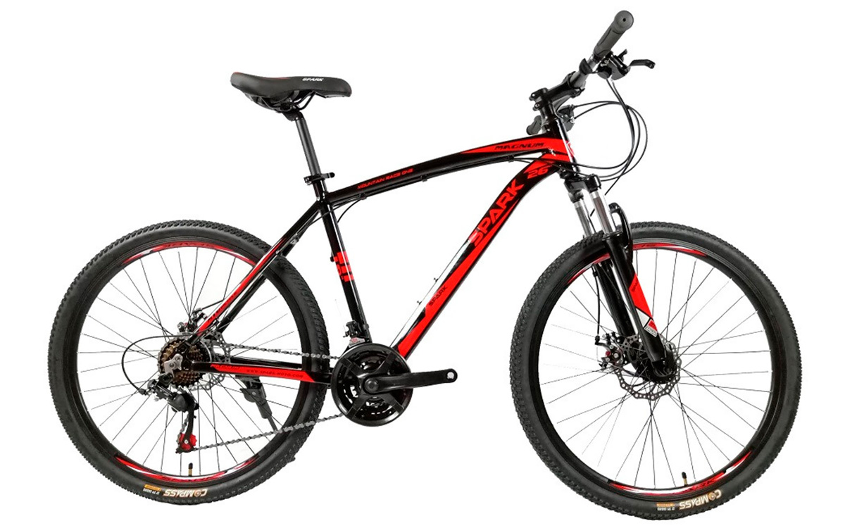 Фотография Велосипед SPARK MAGNUM 26" 2021, размер L, черно-красный